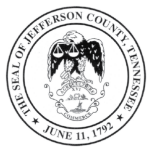 cropped-JC-Seal.png The Seal of Jefferson County Tennessee. A black and white image of an eagle holding scales with the date "June 11, 1972" written under