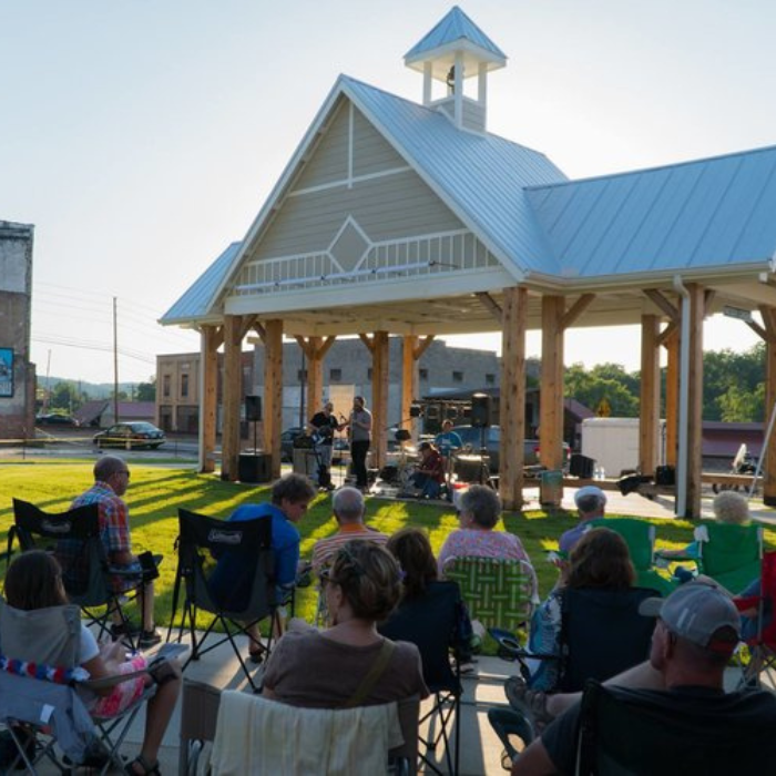 JC_Home_Residents Photo of Mossy Creek Station with Jefferson County residents enjoying an outdoor concert